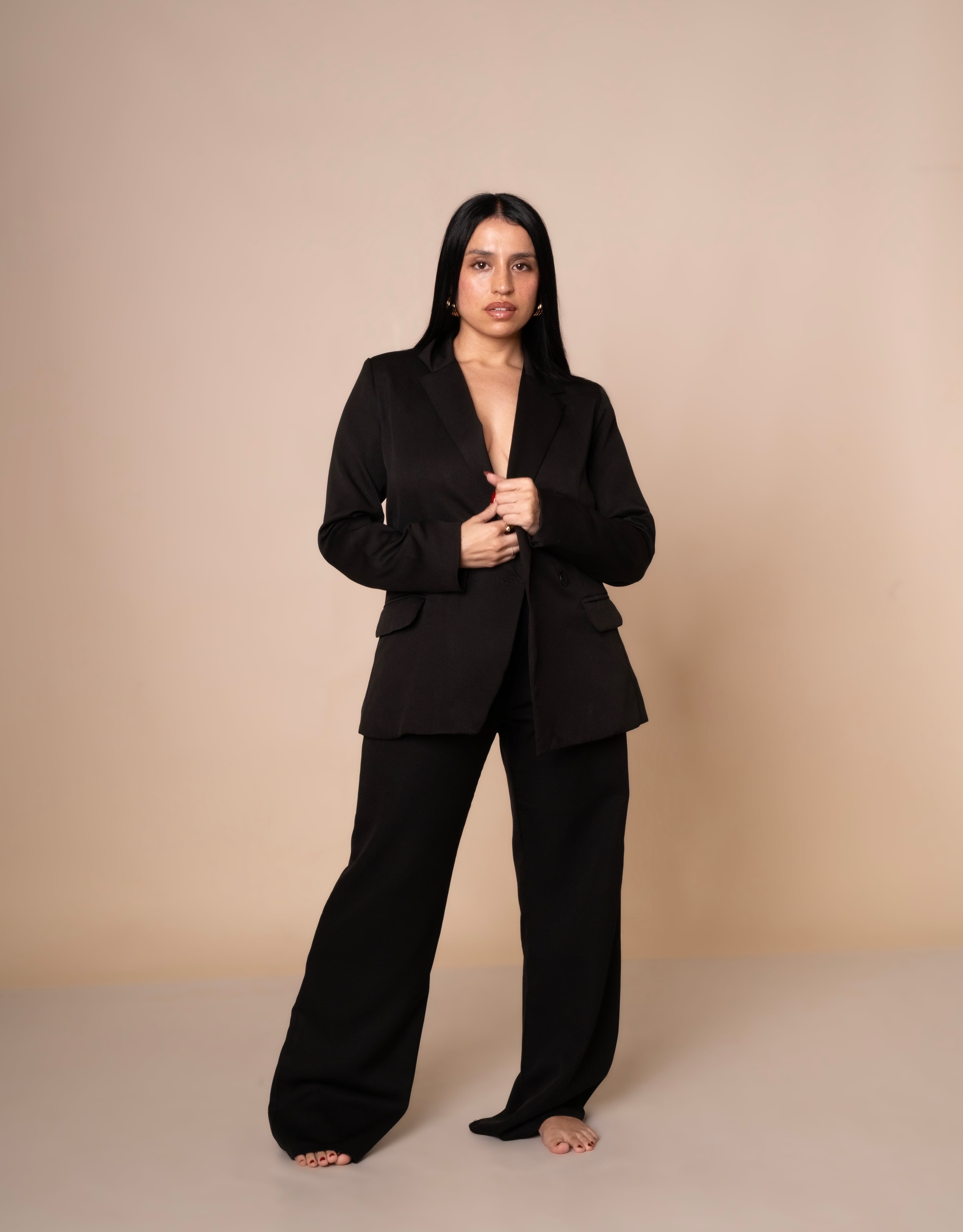 Hareli editorial model portrait white chair fashion photography Buenos Aires